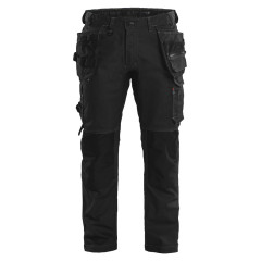 Blaklader 1750 Craftsman Stretch Trousers with Holster Pockets - Denim/Cordura (Black)