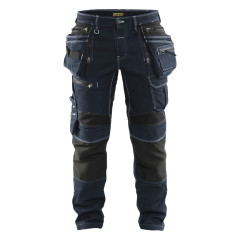 Blaklader 1990 Craftsman Trousers with Stretch X1900 (Navy Blue/Black)