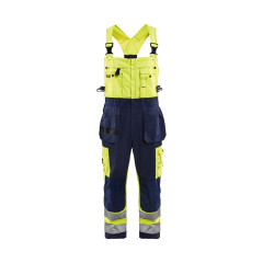 Blaklader 2603 Bib Overalls High Vis (Yellow/Navy Blue)