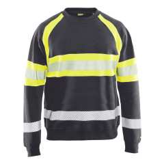 Blaklader 3359 Hi-Vis Sweater - Mid Grey/Hi-Vis Yellow
