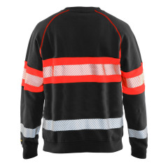 Blaklader 3359 Hi-Vis Sweater - Black/Red Hi-Vis