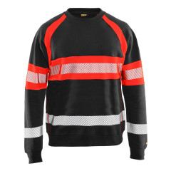 Blaklader 3359 Hi-Vis Sweater - Black/Red Hi-Vis