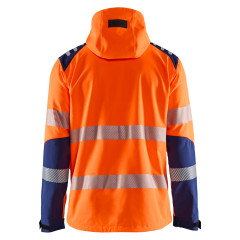 Blaklader 4491 Hi-Vis Softshell Jacket - Waterproof, Windproof, Rail Spec (High Vis Orange/Navy)