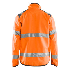 Blaklader 4877 High Vis Softshell Jacket - Class 2, Waterproof (Orange/Mid Grey)