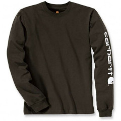 Carhartt EK231 Sleeve Logo Long Sleeve T-Shirt - Peat Green