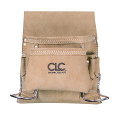 CLC Leather Nail & Tool Pouch for Belt, 2x Hammer Loops (CL10I823X)