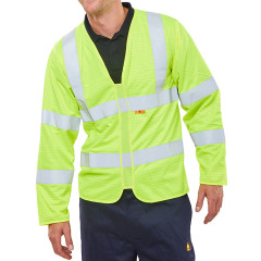 Beeswift B-Seen Flame Retardant Hi-Vis Jerkin CFRPKJSY - Class 3 (Yellow)