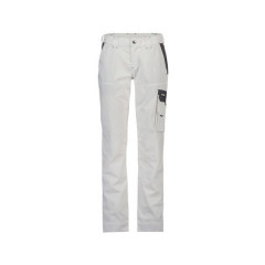 Dassy 200681 Nashville Women Two-Tone Work Trousers - White/Cement Grey - UK 10 (EU36) - Regular Leg - SALE
