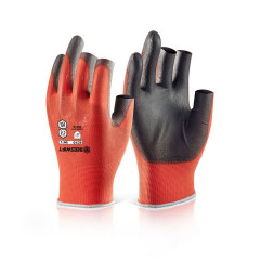 EC10 PU Coated 3 Fingerless Glove Single)