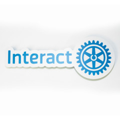 LARGE Printed Interact - Wheel and Text (700mm Wide x 293mm High)