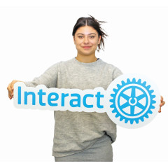 LARGE Printed Interact - Wheel and Text (700mm Wide x 293mm High)
