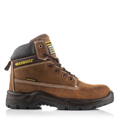 Buckbootz LACERZ Safety Boots, Waterproof, Lightweight, Non-Metallic - S7S HRO FO LG WR (Brown)