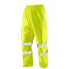 Leo Workwear APPLEDORE ISO 20471 Class 1 Cargo Overtrouser - Hi Vis Yellow