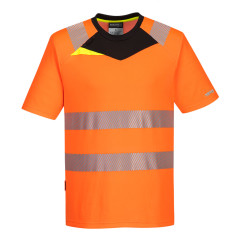 Portwest DX413 DX4 Hi-Vis T-Shirt S/S - Class 2, Rail Spec (Orange/Black)
