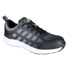 Portwest FT15 Steelite Tove Safety Trainer S1P (Black / White)