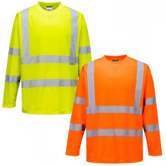 Portwest S178 Hi-Vis Long Sleeved T-Shirt - Class 3, Rail Spec