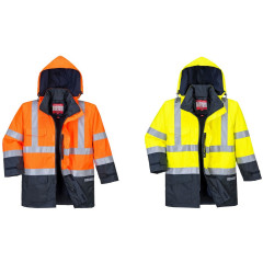 Portwest S779 Bizflame Rain Hi-Vis Multi-Protection Flame Retardant Jacket - Rail Spec