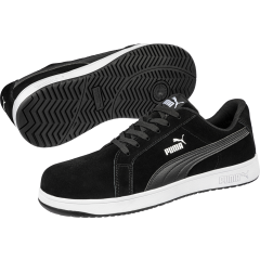 Puma Iconic Suede Low Safety Trainers S1PL ESD FO HRO SR (Black)