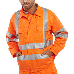 Beeswift B-Seen Hi-Vis Railspec GO/RT Jacket - Class 3 (Orange)