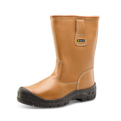 Click RBLSSC Lined Rigger Boot with Scuff Cap - S1P SRC P FO (Tan)