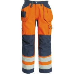 Tranemo 4850 CE-ME Craftsman High-Visibility Trousers (Orange/Navy) 32R (C46) - SALE