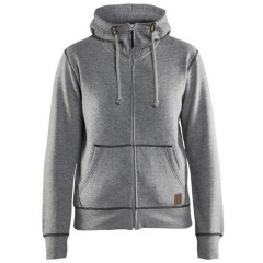 Blaklader 3373 Ladies Hoodie With Full Zip (Grey Melange) - Medium - SALE