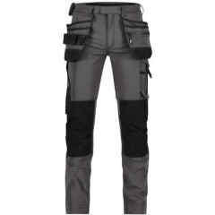 Dassy 201070 Matrix Stretch Work Trousers With Holster Pockets And Knee Pockets - Anthracite Grey/Black - UK 38 (EU53) - Regular Leg - SALE