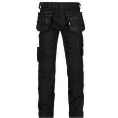 Dassy 200975 Flux Trousers With Stretch, Holster And Knee Pockets - Black - UK 35 (EU50) - Regular Leg - SALE