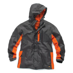 Scruffs Worker Jacket - Ripstop, Waterproof (Graphite / Orange)