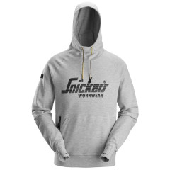Snickers 2894 Logo Hoodie (Grey Melange)