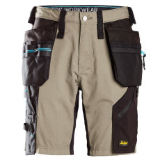 Snickers 6110 LiteWork 37.5 Work Shorts with Holster Pockets (Khaki / Black)