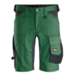 Snickers 6143 AllroundWork Stretch Work Shorts (Forest Green / Black)