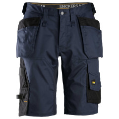Snickers 6151 AllroundWork Stretch Loose Fit Work Shorts Holster Pockets (Navy/Black)