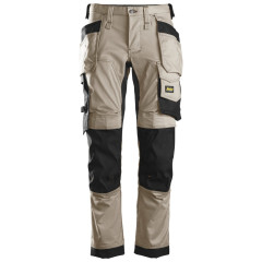 Snickers 6241 AllroundWork Stretch Work Trousers with Holster Pockets (Khaki/Black)