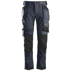 Snickers 6241 AllroundWork Stretch Work Trousers with Holster Pockets (Navy/Black)