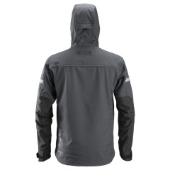 Snickers 1229 AllroundWork Softshell Jacket with Hood (Steel Grey/Black)