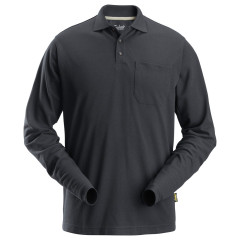 Snickers 2608 Long Sleeve Pique Polo Shirt (Steel Grey)