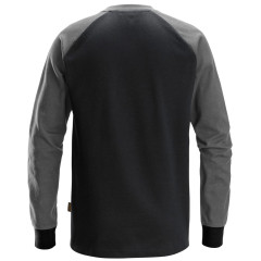 Snickers 2840 Two-Coloured Sweatshirt (Black / Steel Grey)
