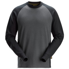 Snickers 2840 Two-Coloured Sweatshirt (Steel Grey / Black)