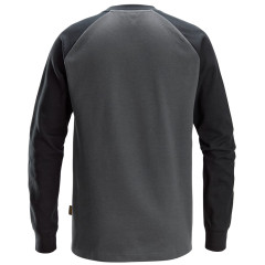 Snickers 2840 Two-Coloured Sweatshirt (Steel Grey / Black)
