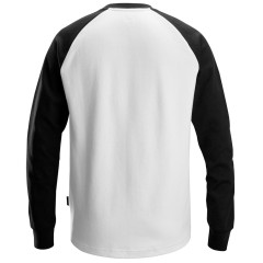 Snickers 2840 Two-Coloured Sweatshirt (White / Black)