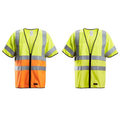 Snickers 4361 ProtecWork Vest Hi-Vis Class 3 | Flame Retardant (Yellow/Orange)