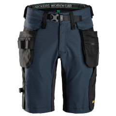 Snickers 6172 FlexiWork Shorts Detachable Holster Pockets (Navy / Black)