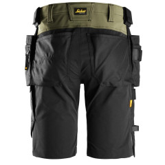 Snickers 6175 AllroundWork 4-way Stretch Shorts with Holster Pockets (Khaki Green)