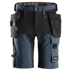 Snickers 6175 AllroundWork 4-way Stretch Shorts with Holster Pockets (Navy / Black)