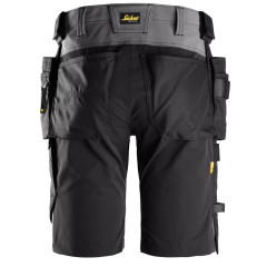 Snickers 6175 AllroundWork 4-way Stretch Shorts with Holster Pockets (Steel Grey / Black)
