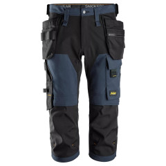 Snickers 6178 AllroundWork 4-way Stretch Pirate Shorts with Holster Pockets (Navy / Black)