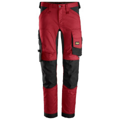 Snickers 6341 AllroundWork Stretch Work Trousers without Holster Pockets (Chili Red / Black)