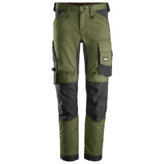 Snickers 6341 AllroundWork Stretch Work Trousers without Holster Pockets (Khaki Green / Black)