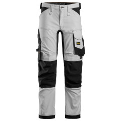 Snickers 6341 AllroundWork Stretch Work Trousers without Holster Pockets (White / Black)